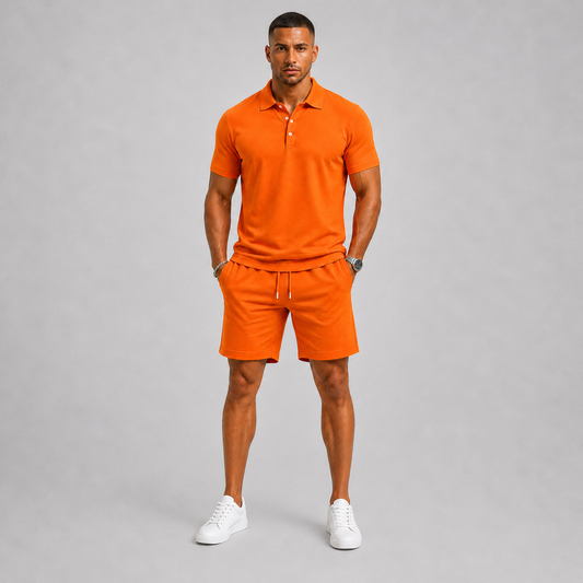 Zomer actieve poloshirtset