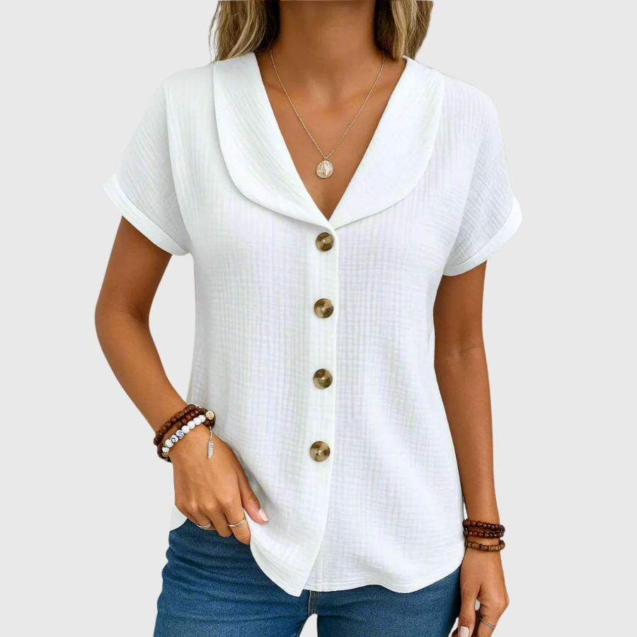 Maureen Chic Buttoned Blouse
