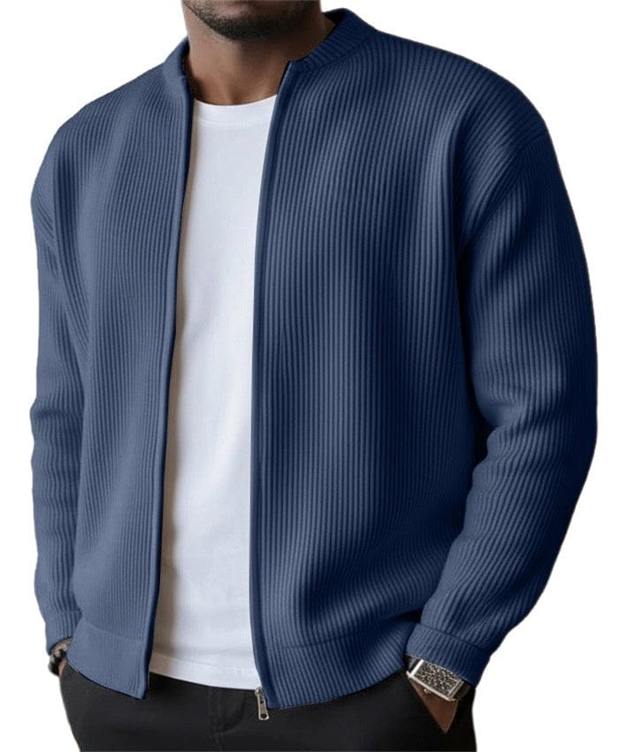 Matteo | Cardigan a Coste con Zip