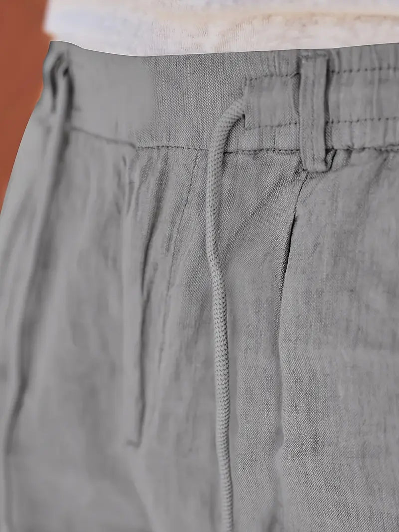 Tito | Pantaloni Larghi in Lino con Coulisse
