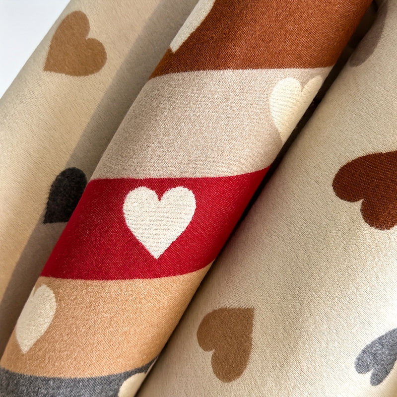 Sciarpa Casual con Stampa a Cuore