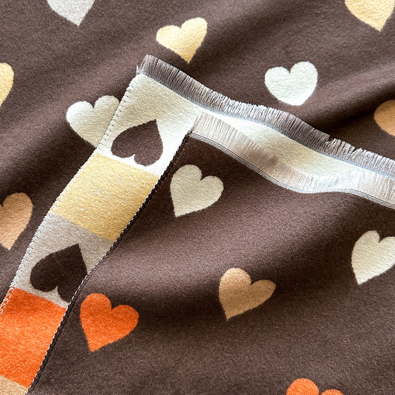 Sciarpa Casual con Stampa a Cuore