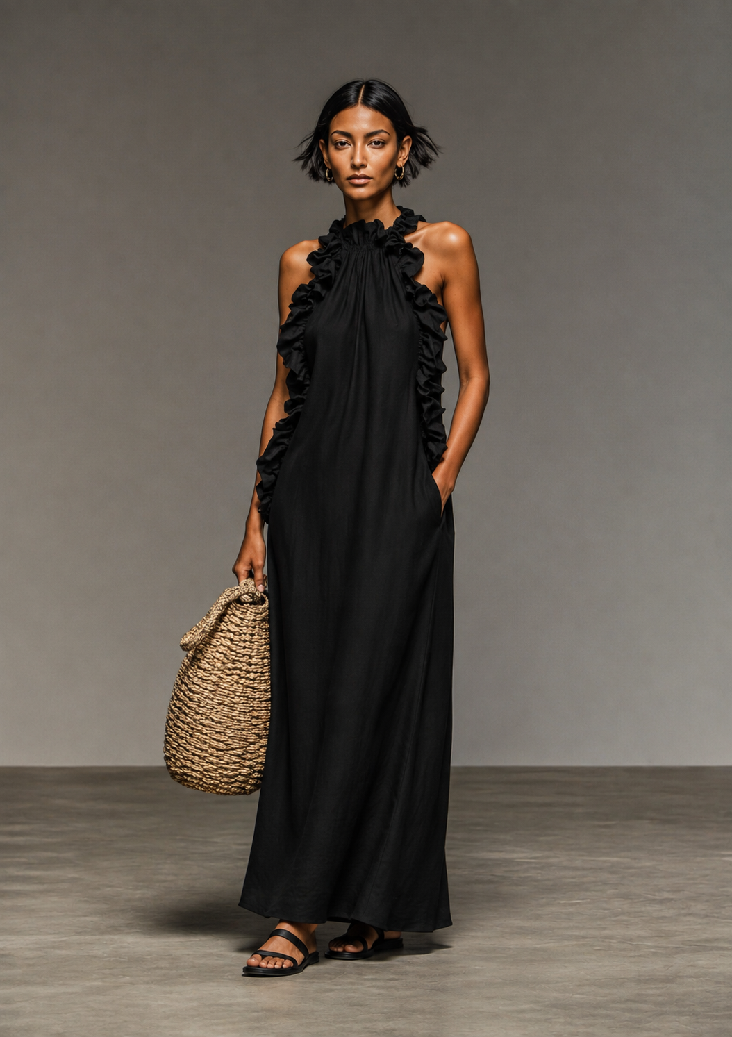 Ava Abito maxi con Tasche
