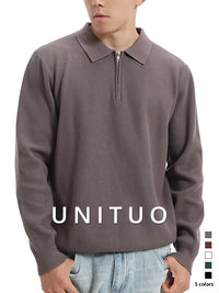 Polo a manica lunga in maglia da uomo