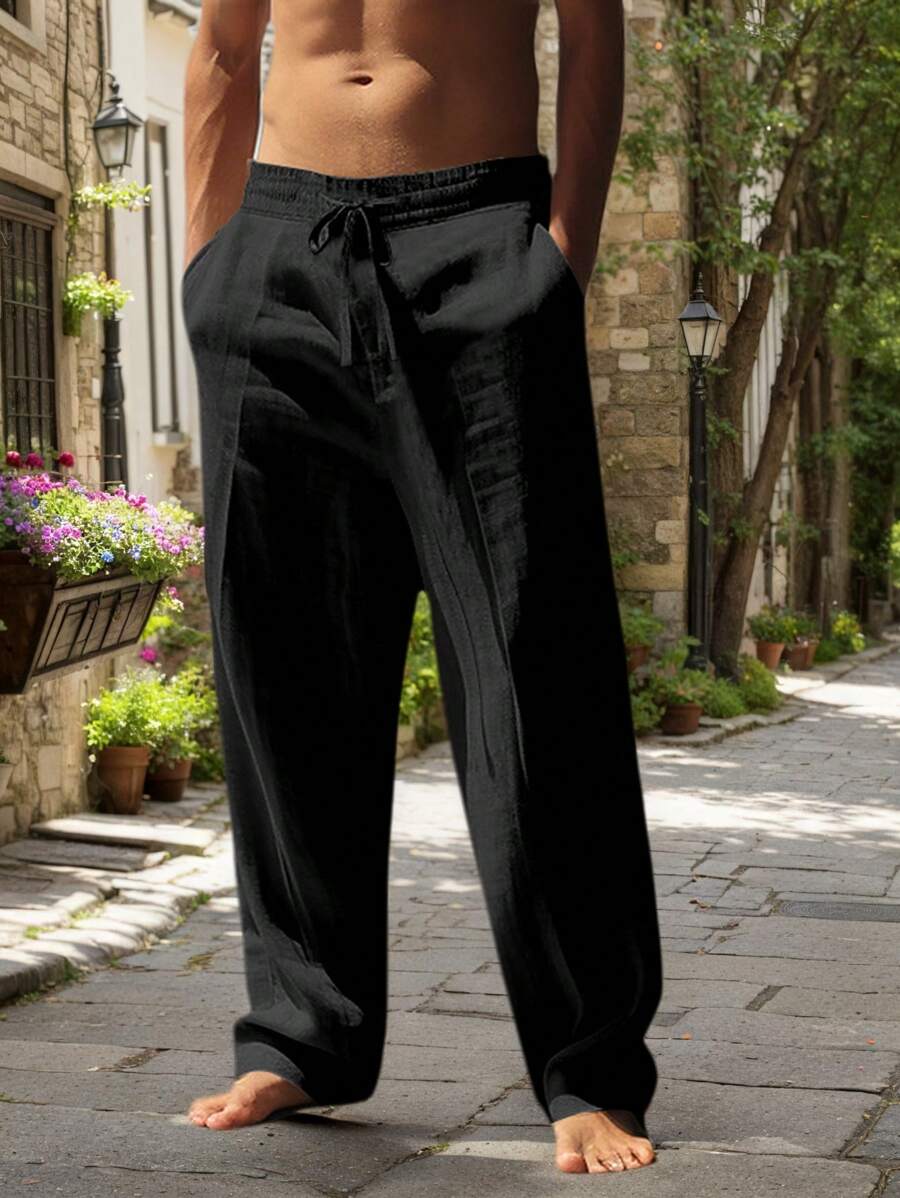 Rocco | Pantaloni in Lino con Coulisse