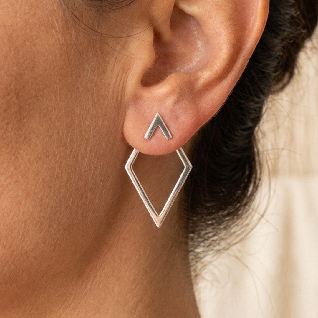 Orecchini a Bottone Geometrici Boho