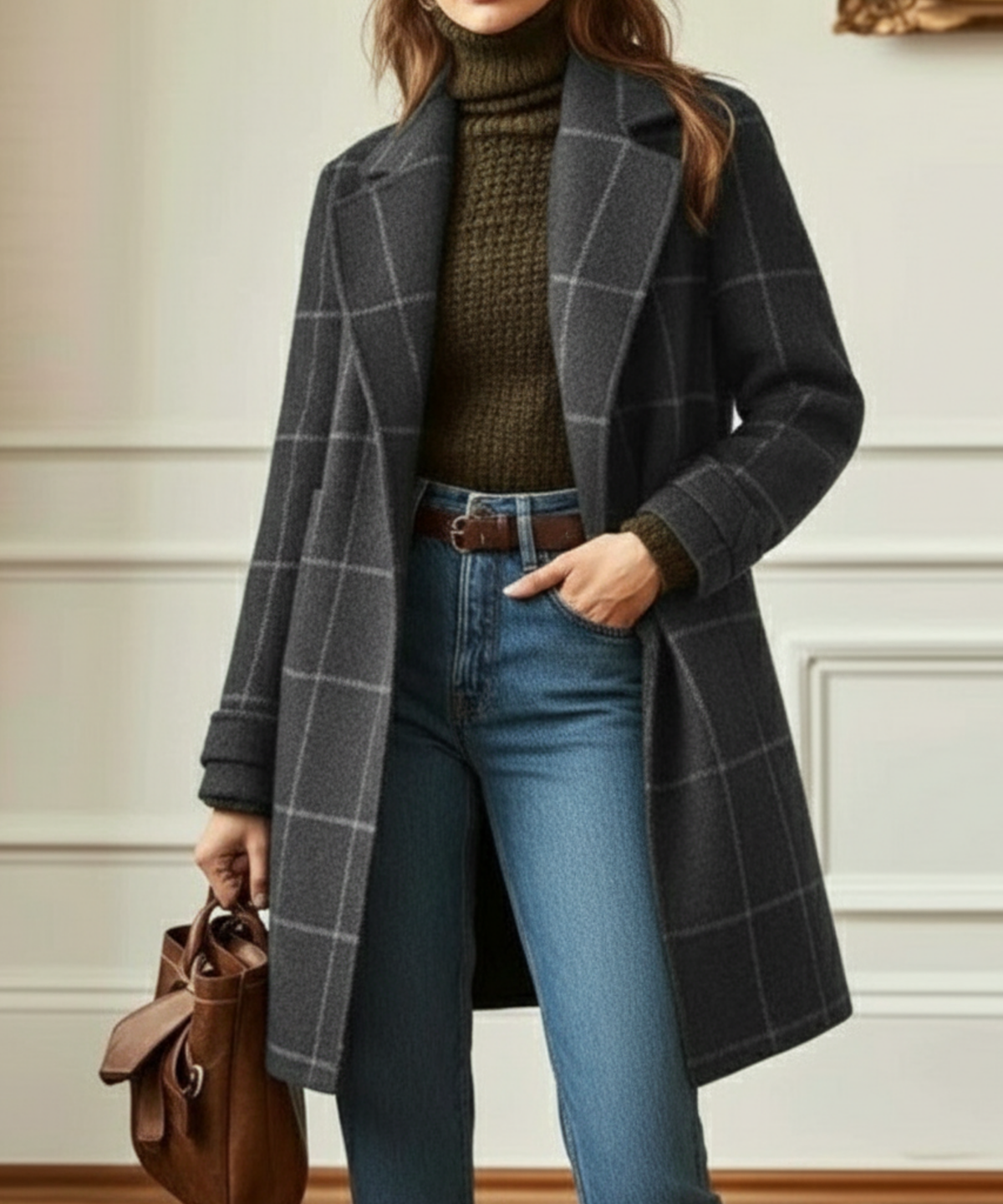 Titia | Cappotto Elegante a Quadri