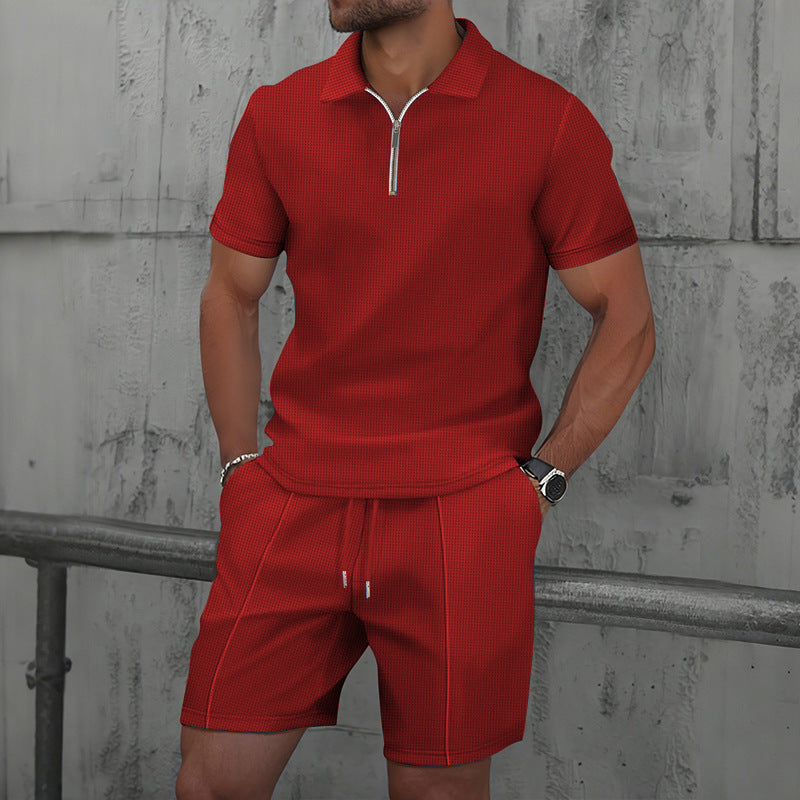 Completo Sportivo Polo con Colletto Testurizzato da Uomo