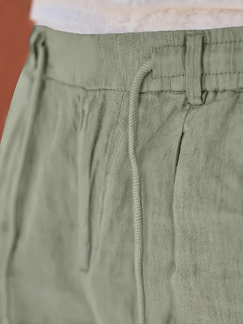 Tito | Pantaloni Larghi in Lino con Coulisse