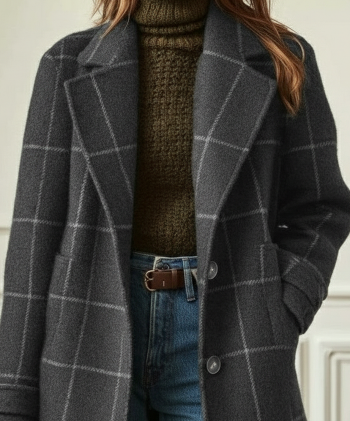 Titia | Cappotto Elegante a Quadri