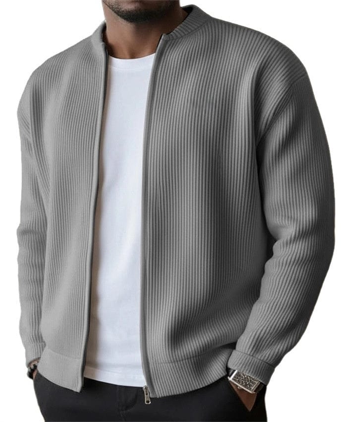 Matteo | Cardigan a Coste con Zip