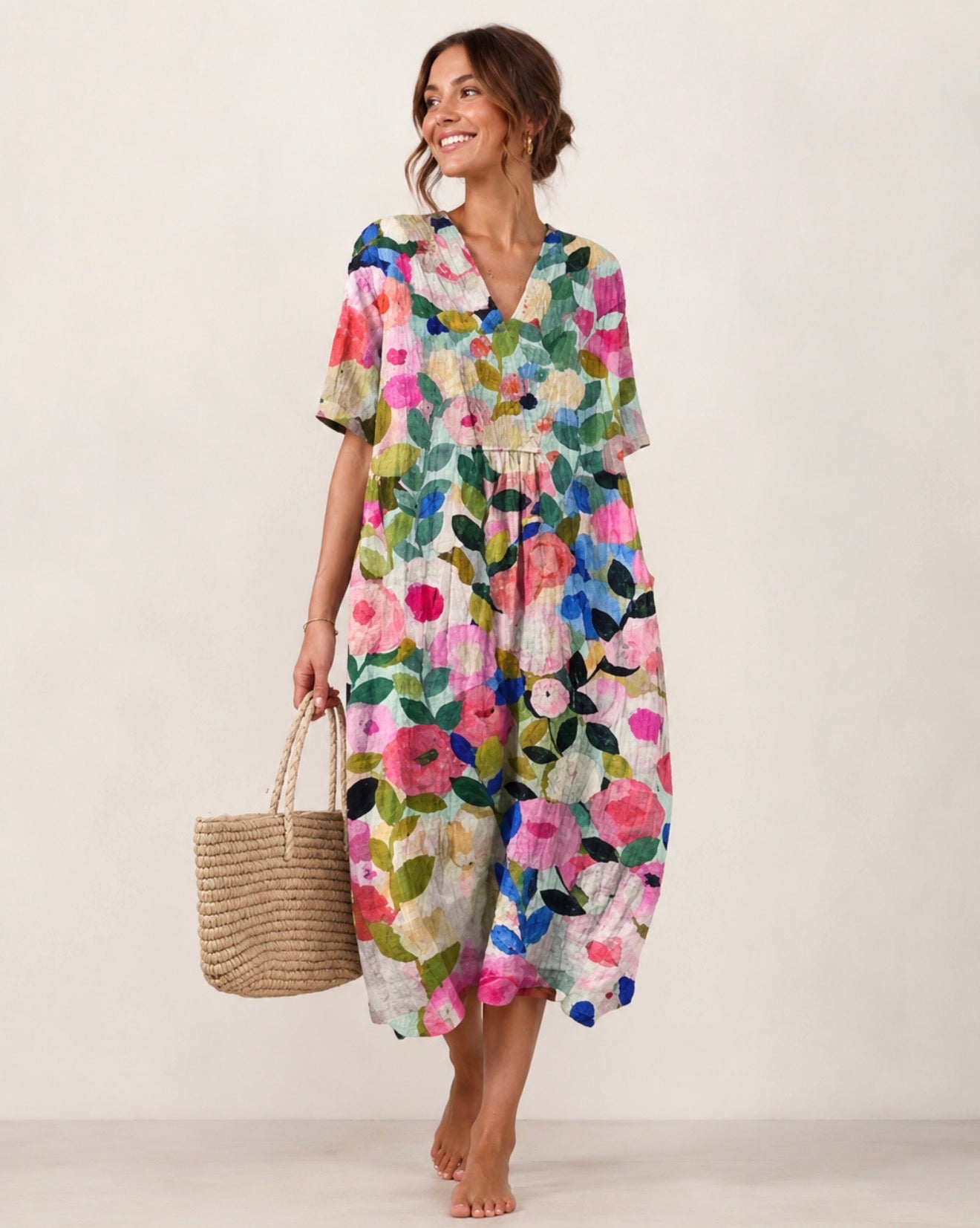 LUNA™ | Abito Boho Estivo con Stampa Floreale | Compra 1, Prendi 1 Gratis