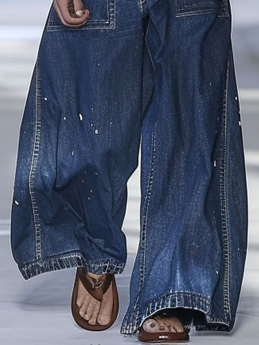 Jeans Multitasche Graffiti Casual