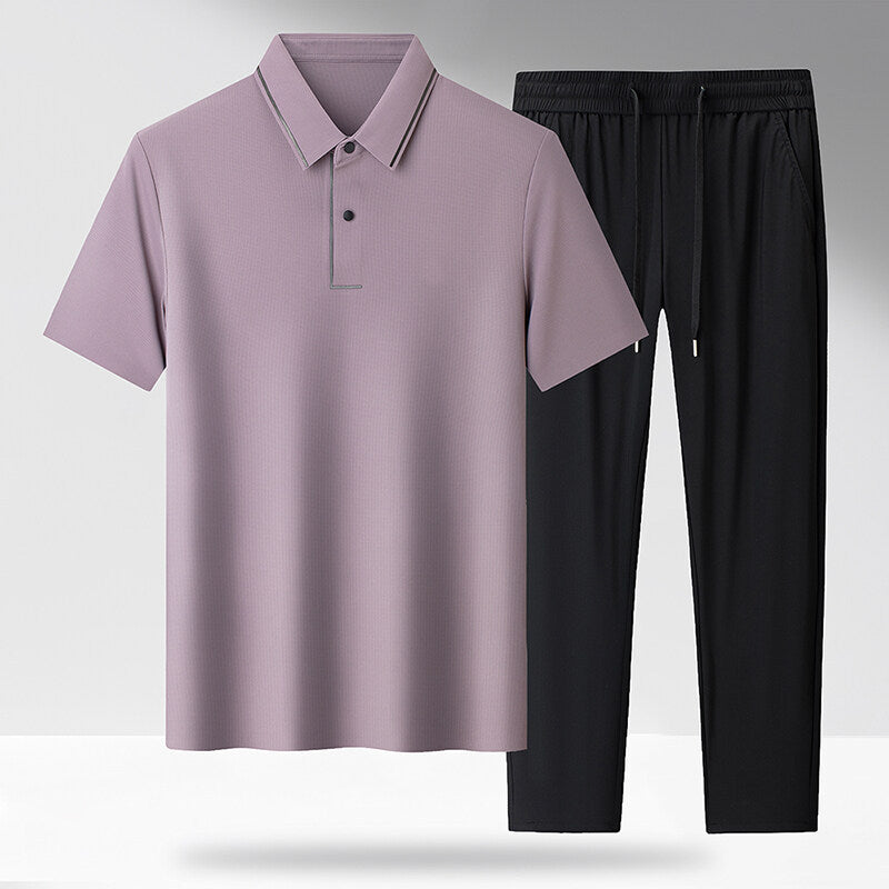 Men's Summer Ice Silk Two-Piece