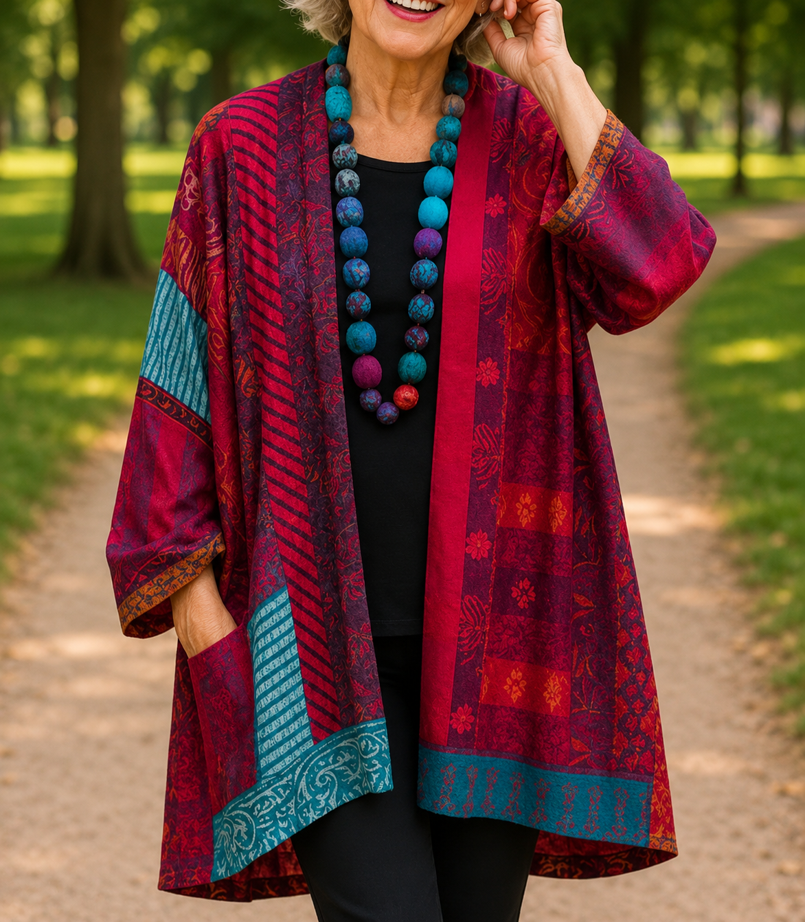 Kimono Patchwork Elegante e Versatile