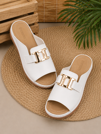Sandali Comodi di Lusso da Donna – Sandali Estivi con Fibbia Dorata