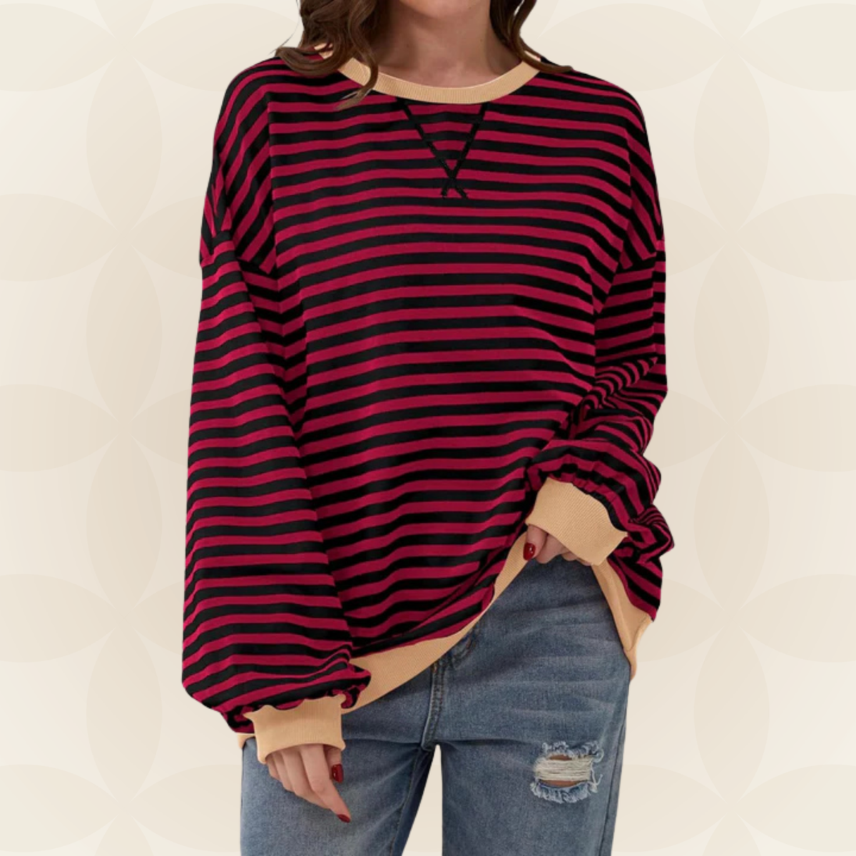 Denise - Maglione a Righe Casual