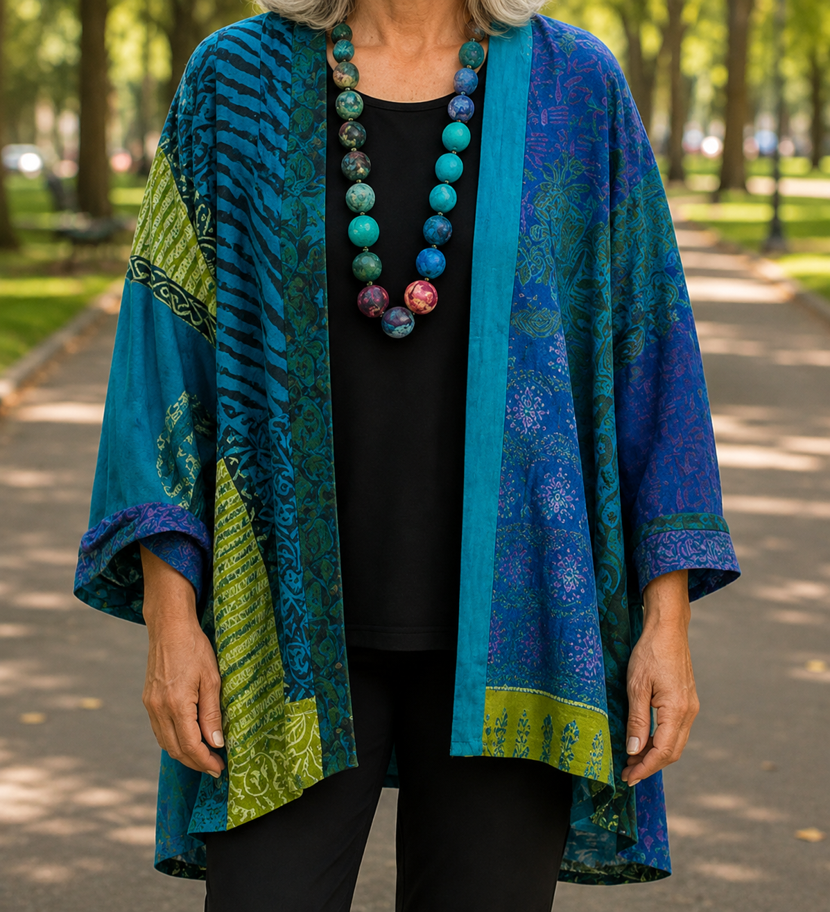 Kimono Patchwork Elegante e Versatile