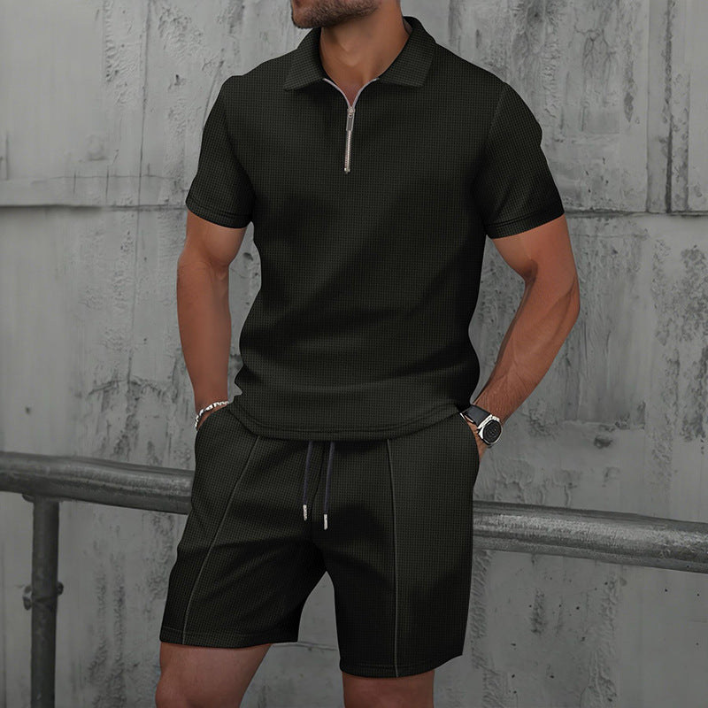 Completo Sportivo Polo con Colletto Testurizzato da Uomo