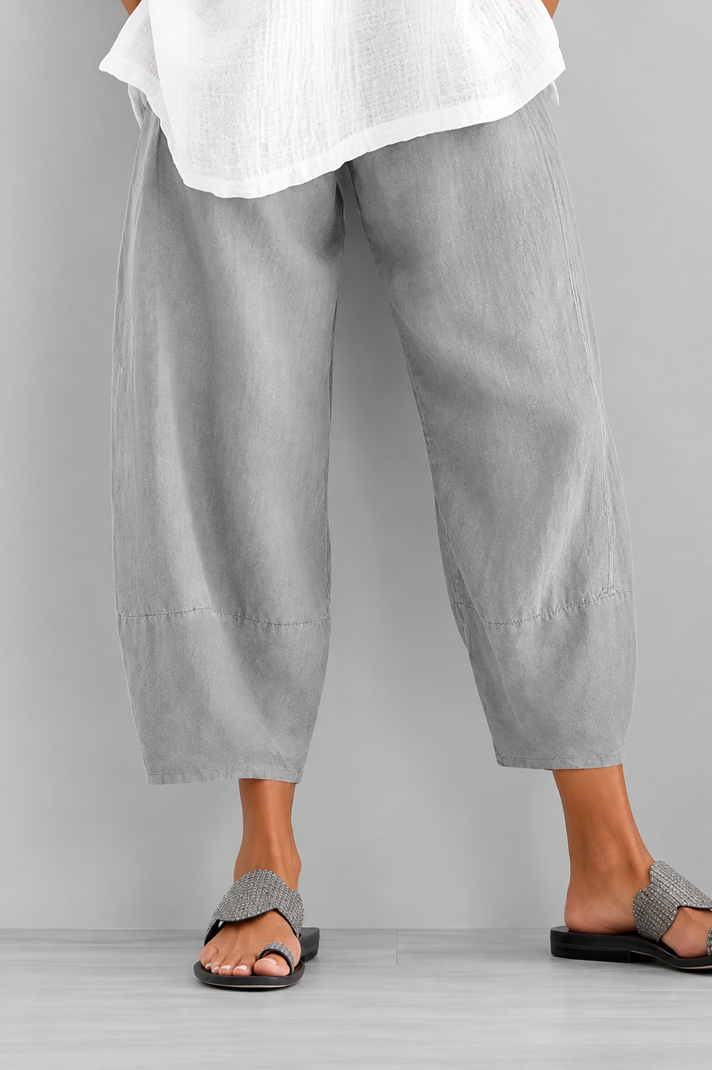 Pantaloni Larghi in Lino