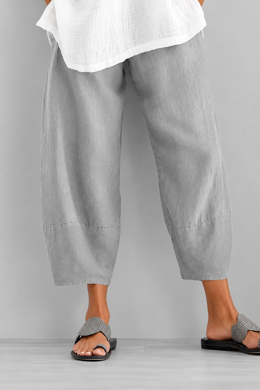 Pantaloni Larghi in Lino