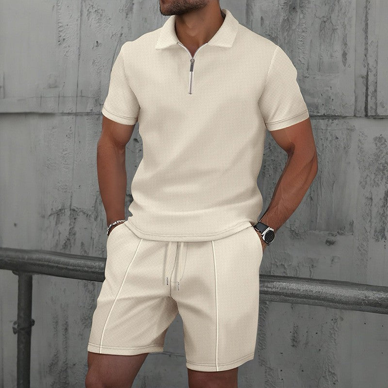 Completo Sportivo Polo con Colletto Testurizzato da Uomo