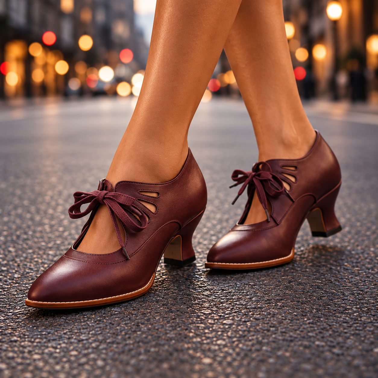 Talia™ Eleganti Tacchi in Pelle con Lacci