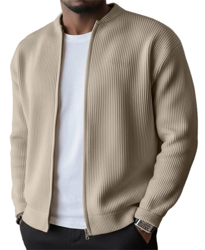 Matteo | Cardigan a Coste con Zip