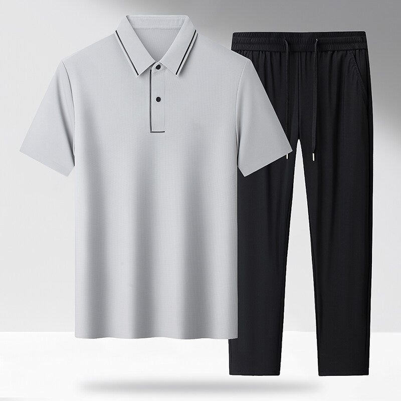 Men's Summer Ice Silk Two-Piece