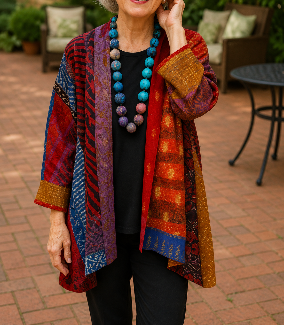 Kimono Patchwork Elegante e Versatile