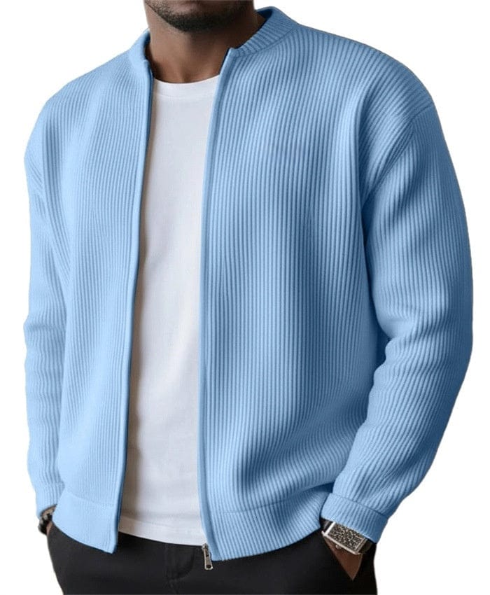 Matteo | Cardigan a Coste con Zip