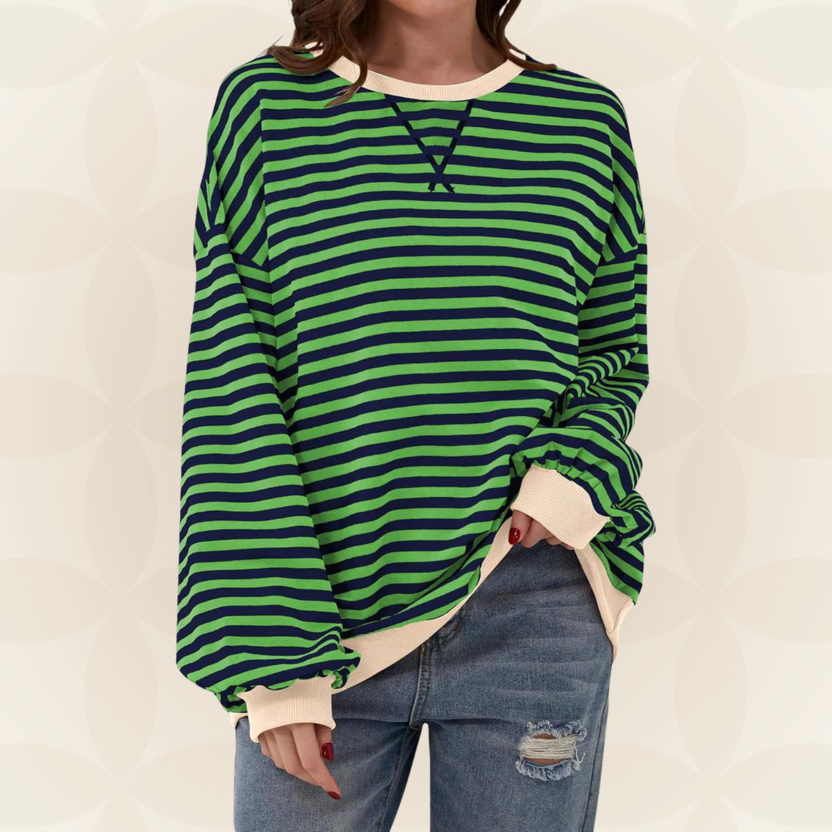 Denise - Maglione a Righe Casual