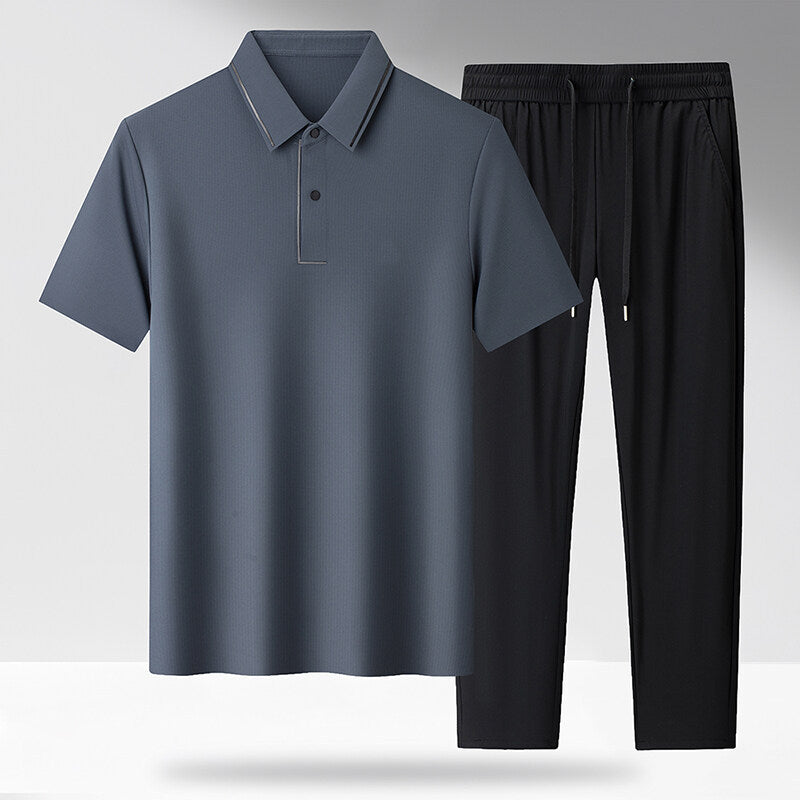 Men's Summer Ice Silk Two-Piece