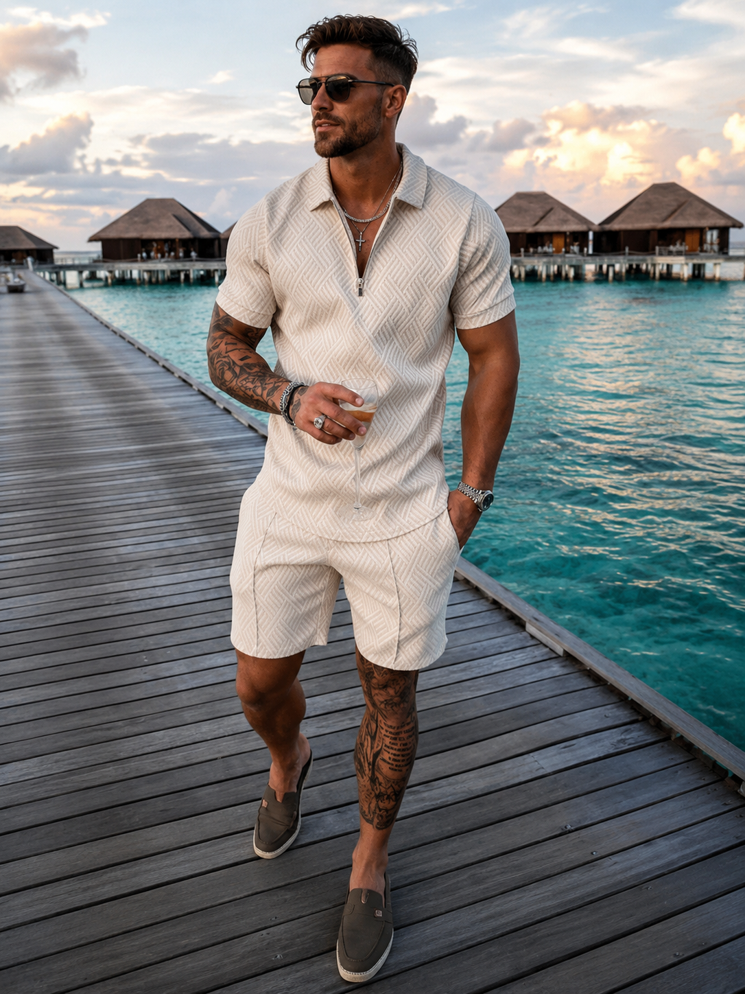 Completo Estivo Camicia e Pantaloncini in Lino