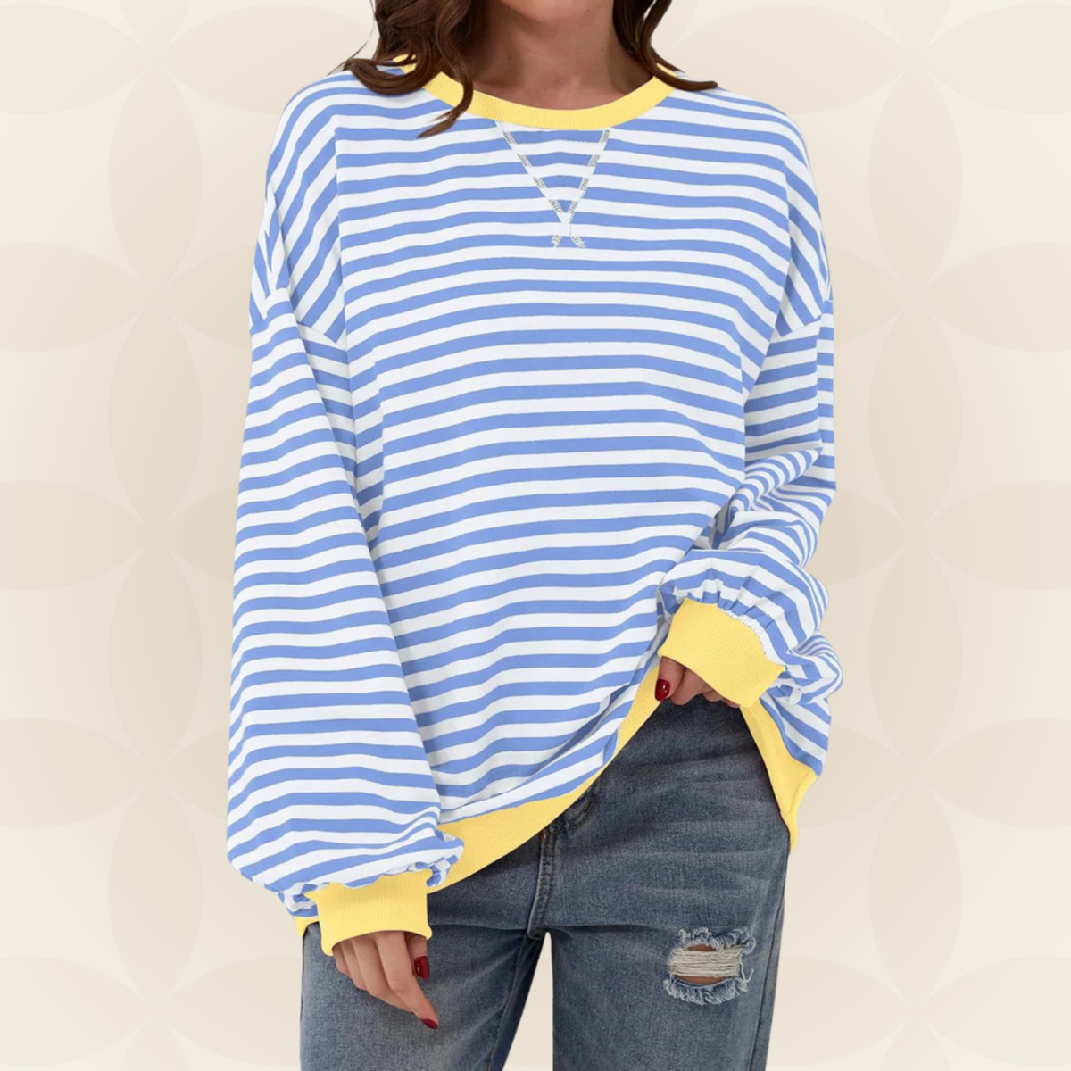 Denise - Maglione a Righe Casual