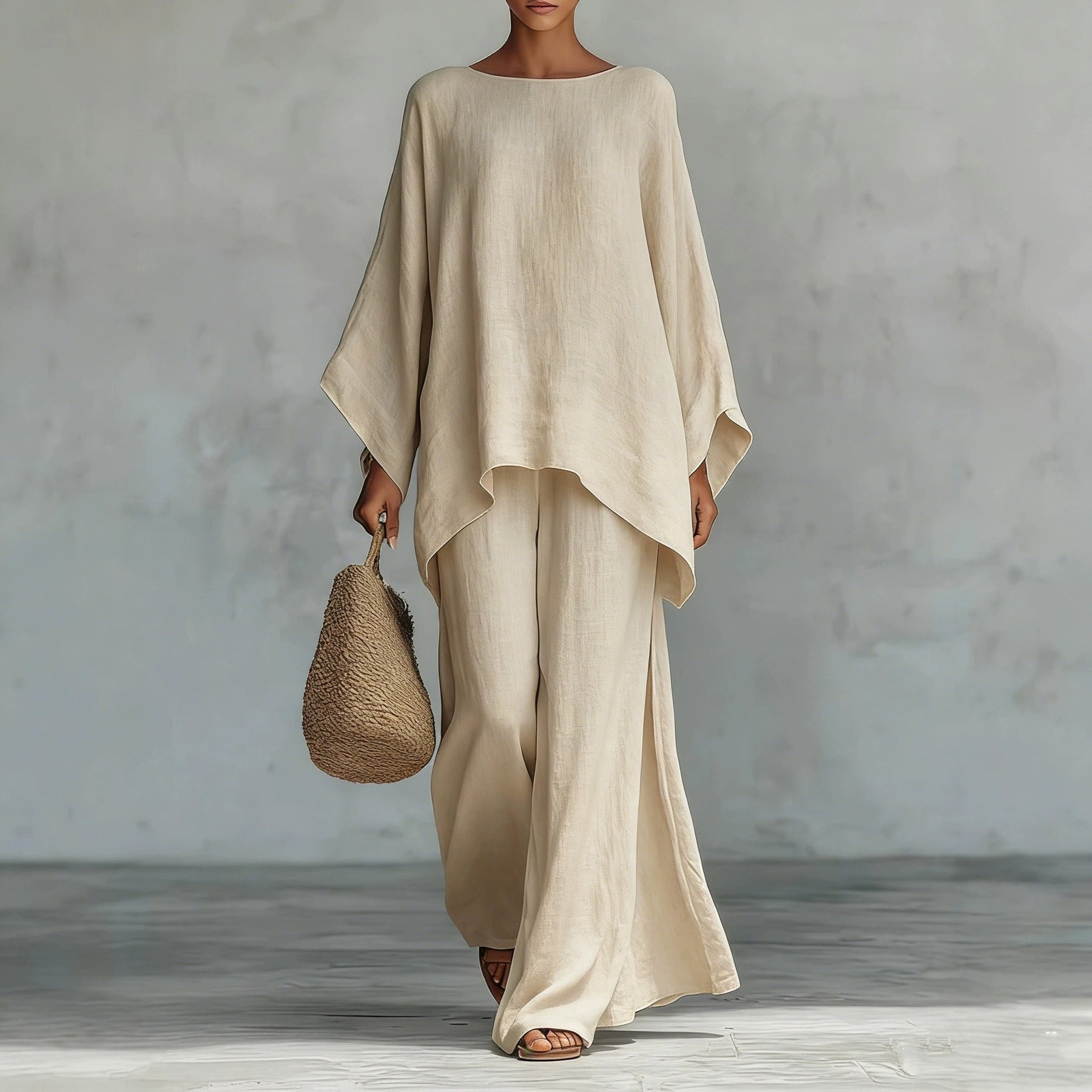 Camicia e Pantaloni in Misto Lino da Donna