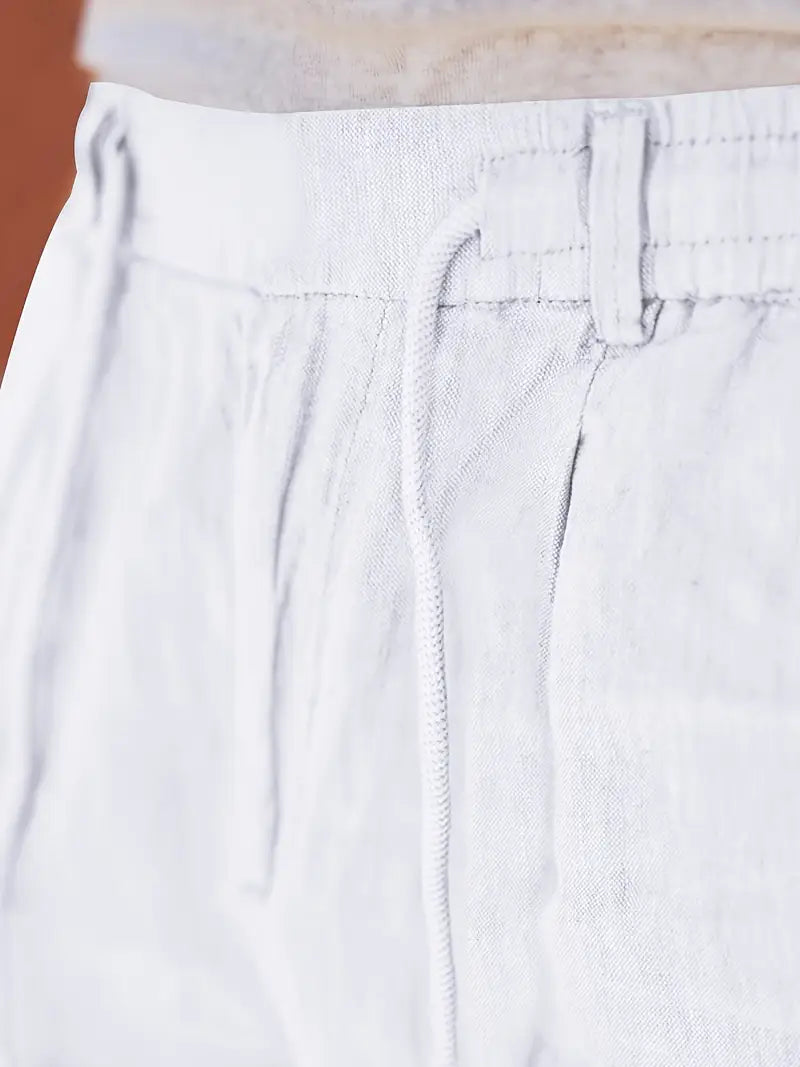 Tito | Pantaloni Larghi in Lino con Coulisse