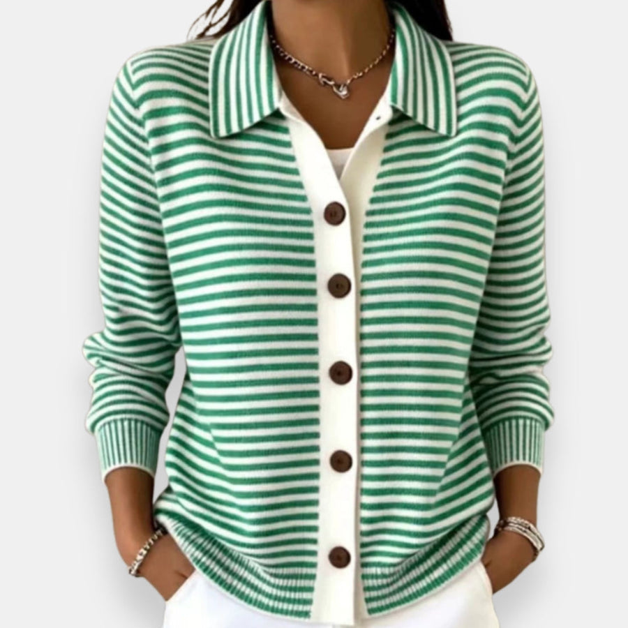 Nola™ Cardigan a Righe con Bottoni