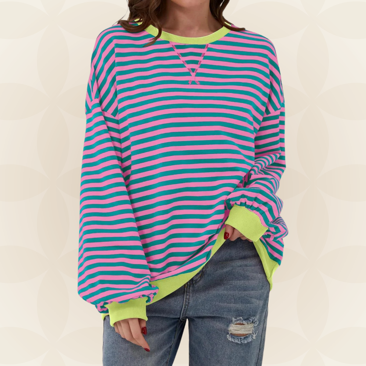 Denise - Maglione a Righe Casual