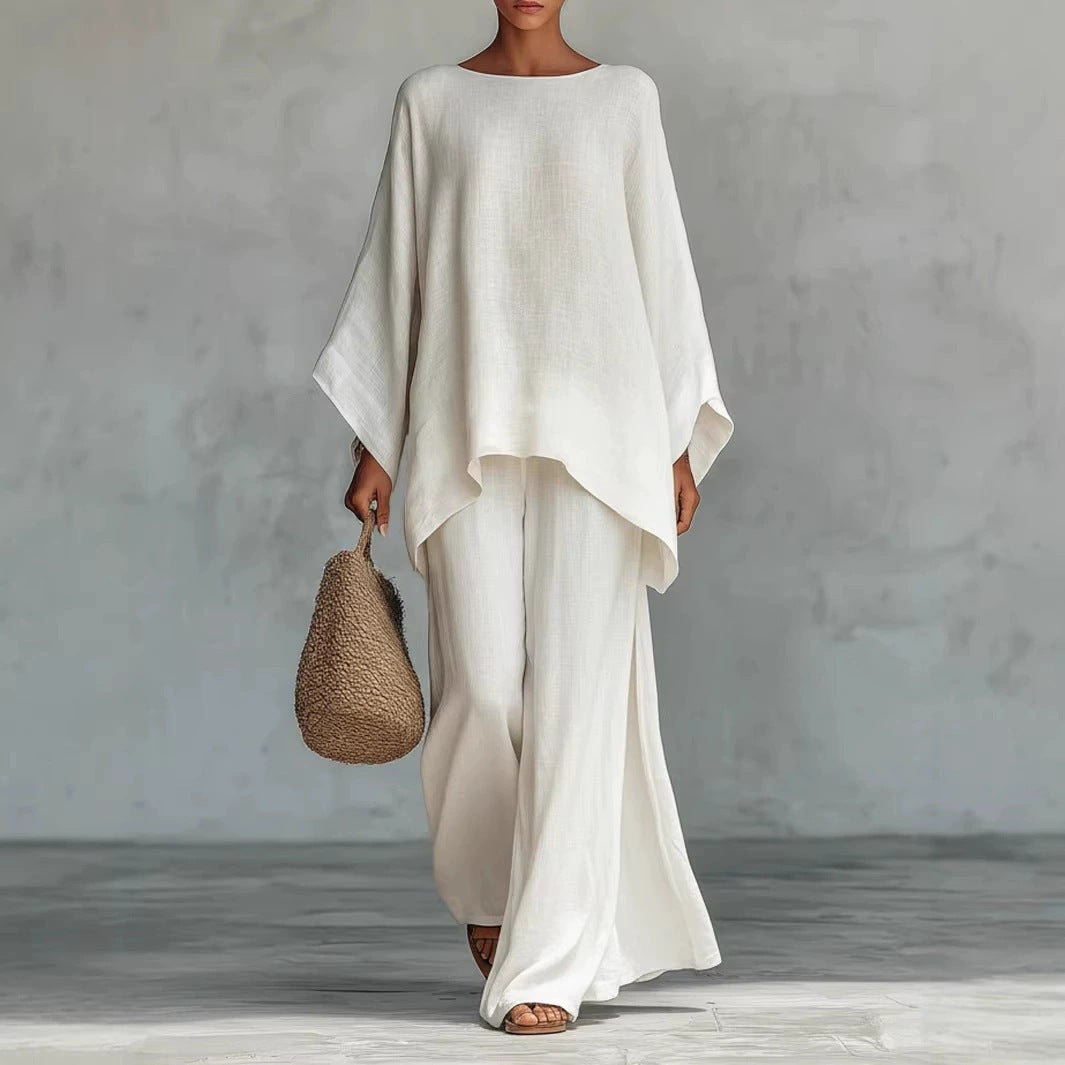Camicia e Pantaloni in Misto Lino da Donna