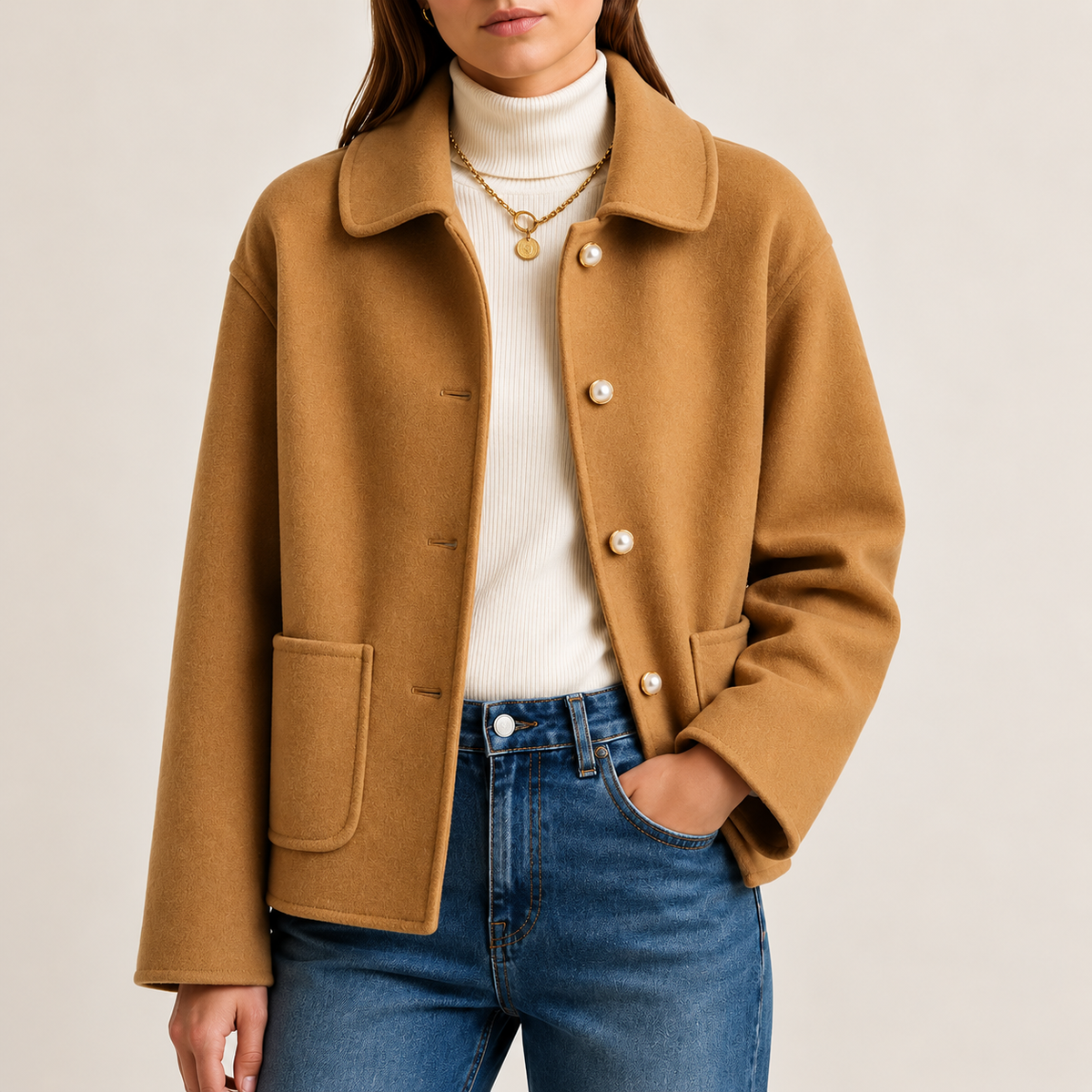 Clara™ Giacca Crop in Cashmere