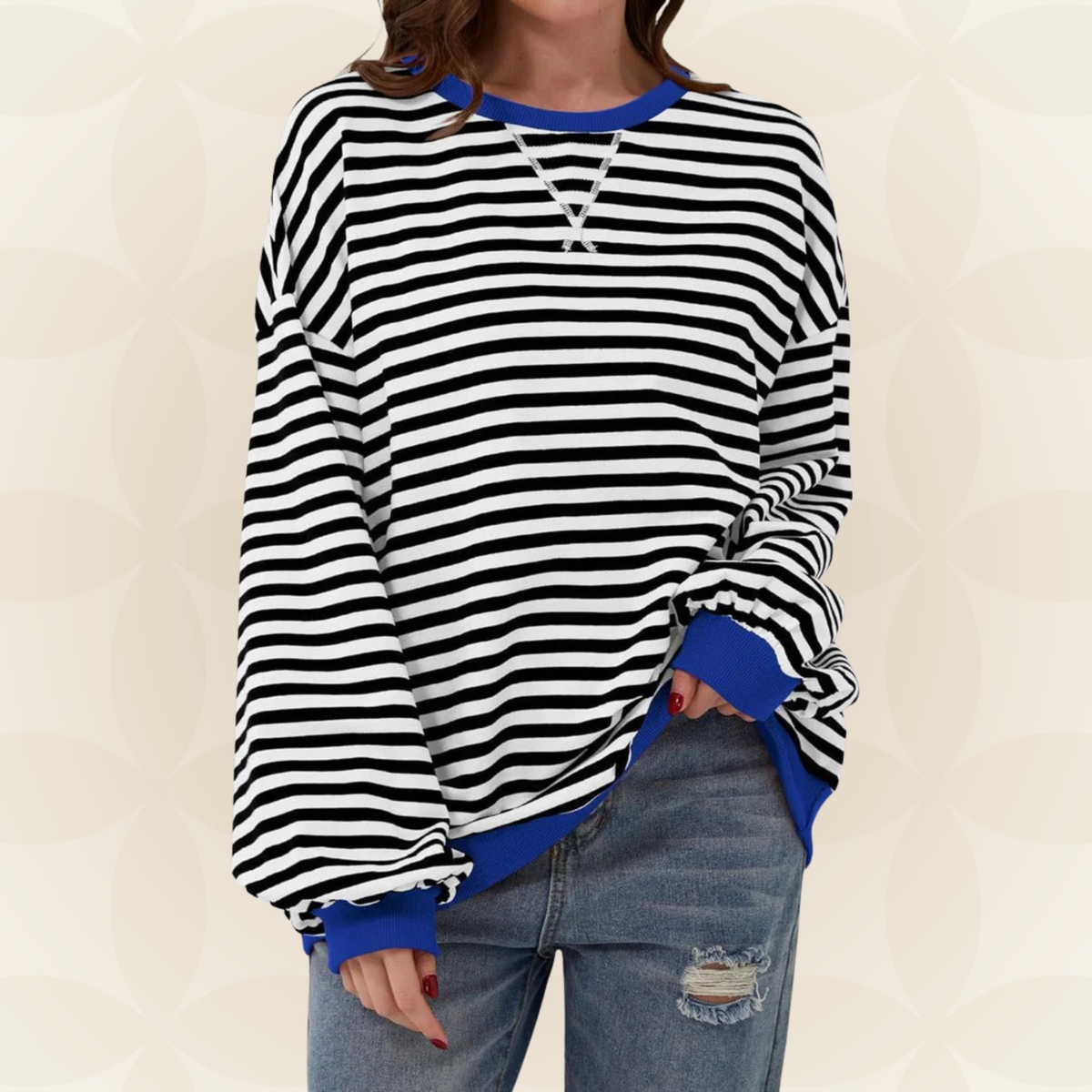 Denise - Maglione a Righe Casual