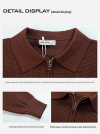 Polo a manica lunga in maglia da uomo