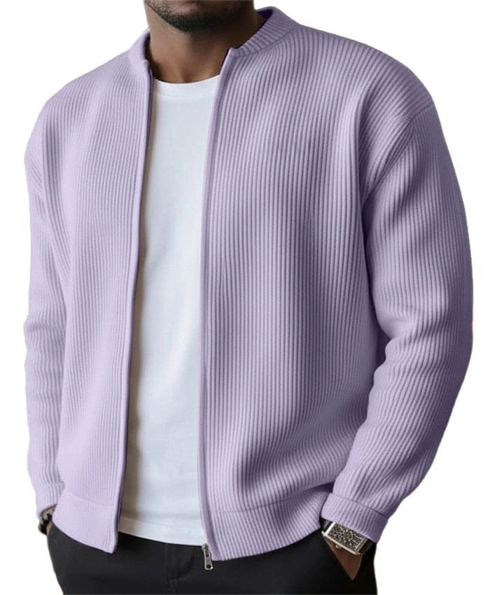 Matteo | Cardigan a Coste con Zip