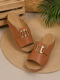 Sandali Comodi di Lusso da Donna – Sandali Estivi con Fibbia Dorata