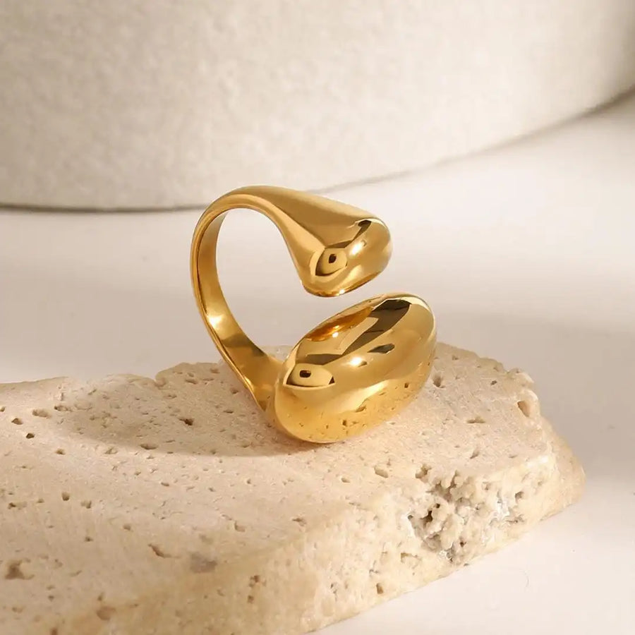 Anello Flow Dorato Minimal