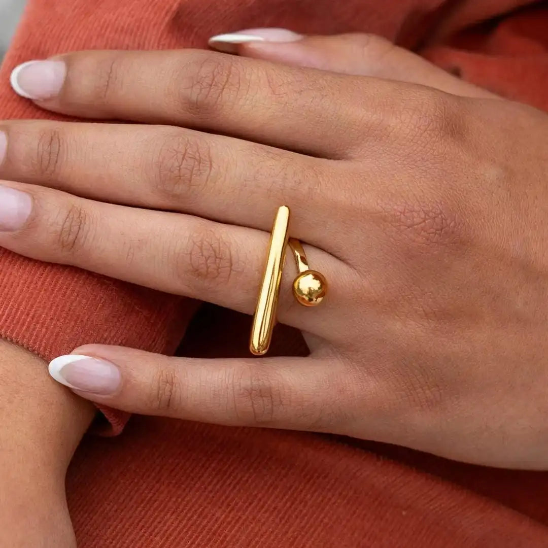 Anello Regolabile con Stella Dorata