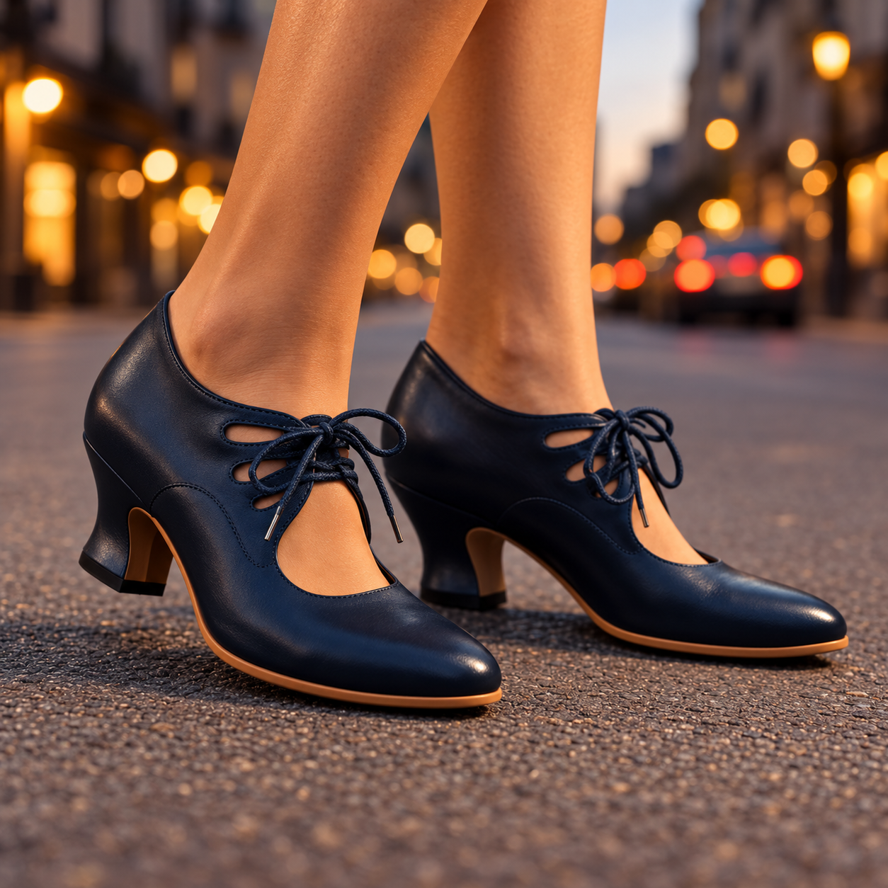 Talia™ Eleganti Tacchi in Pelle con Lacci