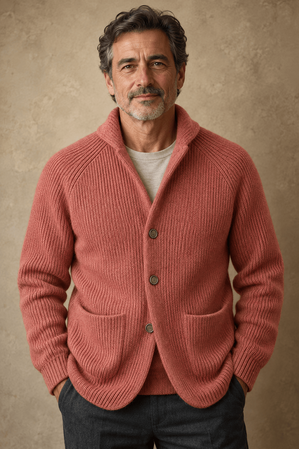 Andrea | Cardigan en laine mélangée à boutons