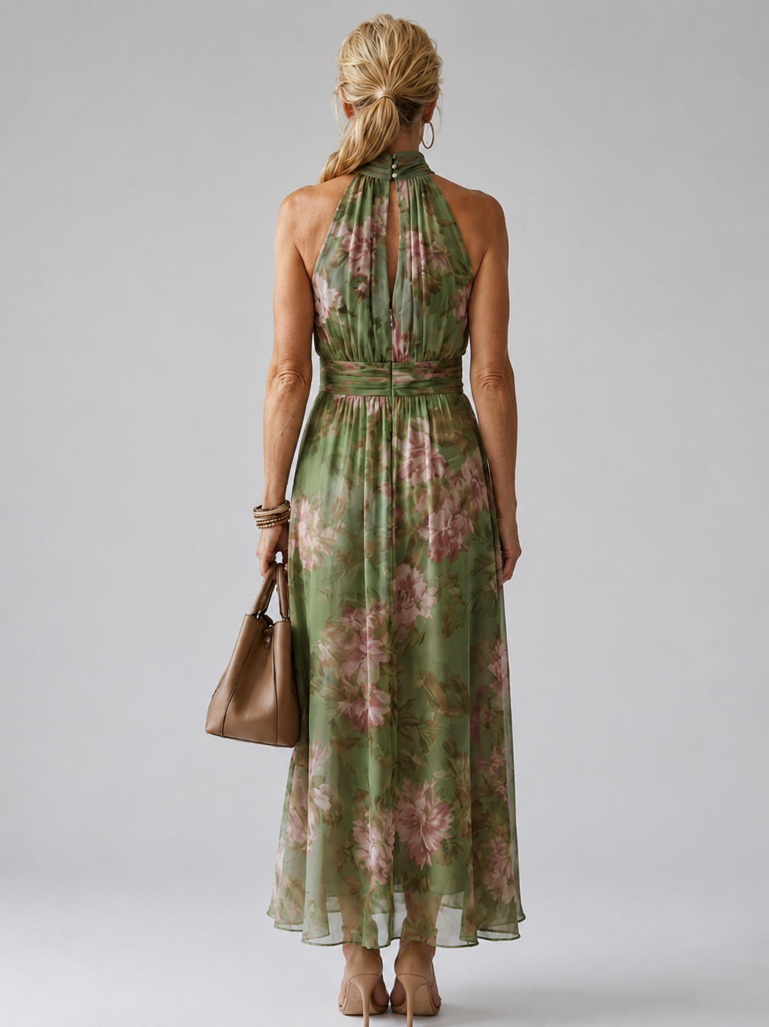 Mirelle™ – Elegante Floreale con Collo Alto